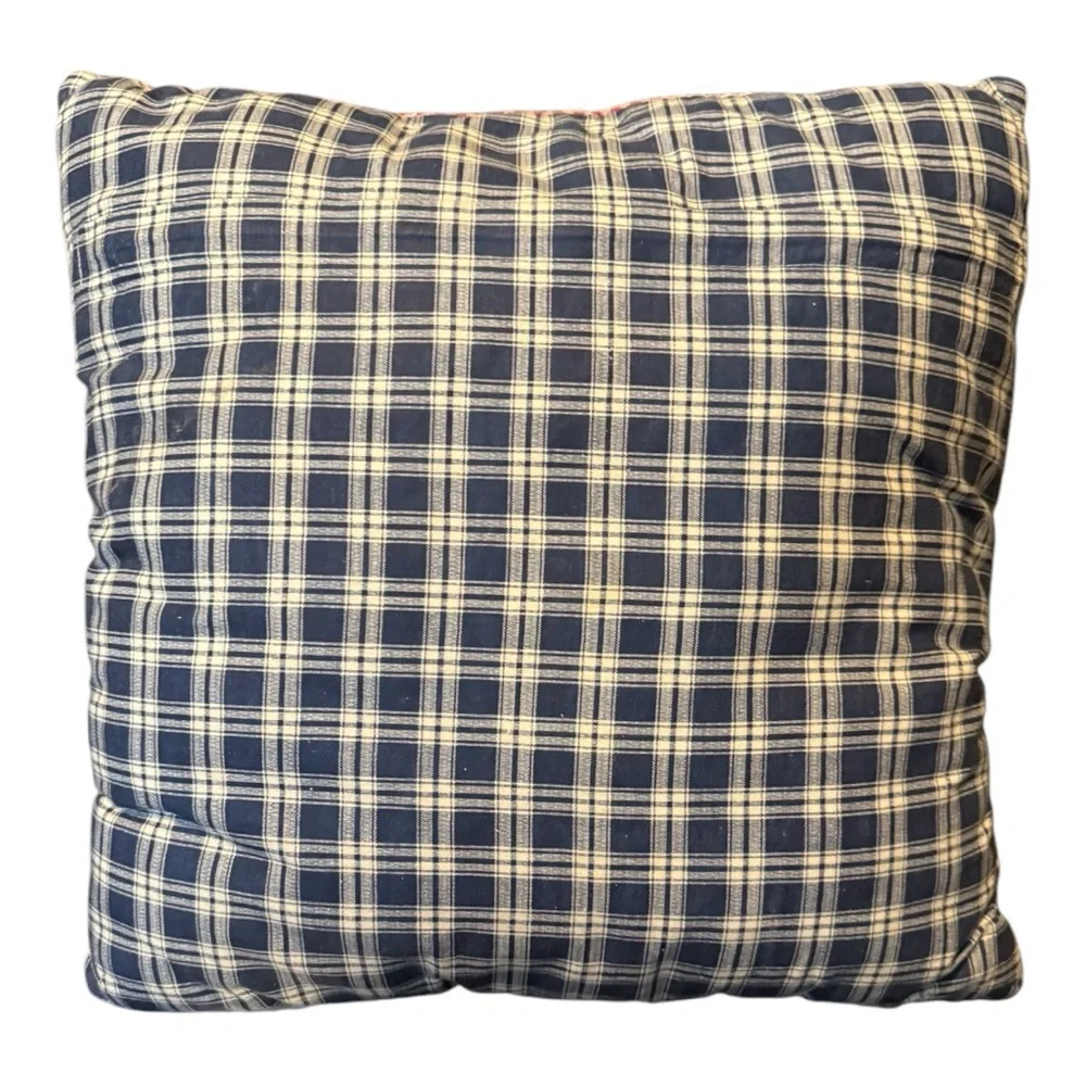 Nautical Red and Blue Sailboat Decorative Pillow